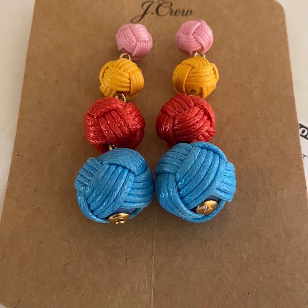 j crew love knot earrings
